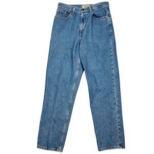 LL Bean Jeans Women 12 Blue Original Fit Natural Straight Leg Denim Cotton